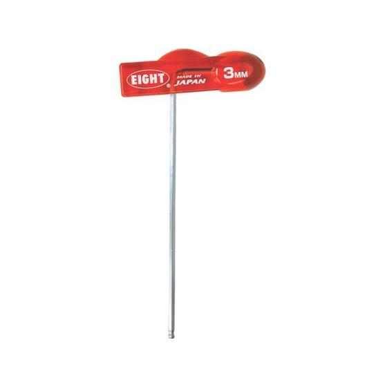 【お取り寄せ】エイト T型 六角棒スパナ テーパーヘッド 分離可能樹脂ハンドル WHH-3TL 六角...