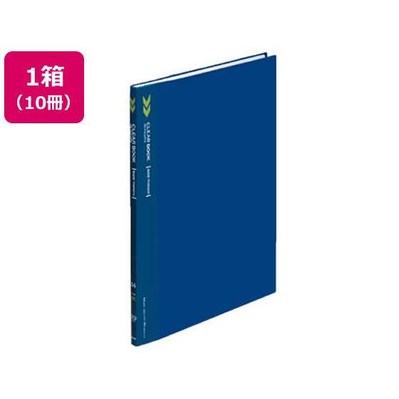 コクヨ クリヤーブック〈K2〉固定式サイドスローA4 20ポケット 青10冊 Ａ４ 見開きＡ３ 固定...