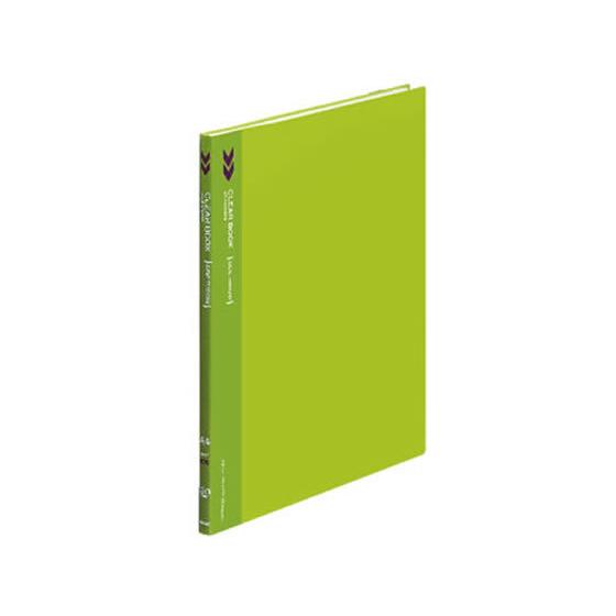 コクヨ クリヤーブック〈K2〉固定式サイドスローA4 20P 黄緑 Ａ４ 見開きＡ３ 固定式 横入れ...