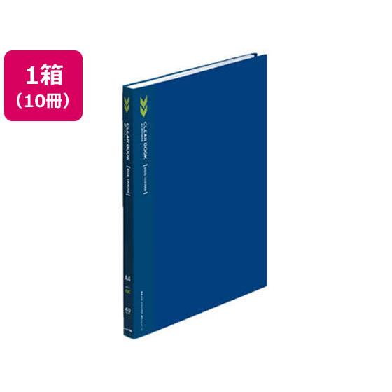 コクヨ クリヤーブック〈K2〉固定式サイドスローA4 40ポケット 青10冊 Ａ４ 見開きＡ３ 固定...
