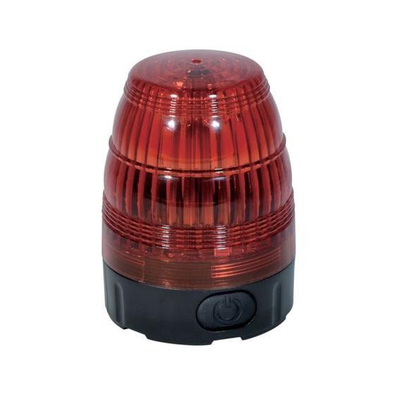 【お取り寄せ】日動 小型LED回転灯 LEDフラッシャー75 電池式・マグネット付 赤 NLF75-...