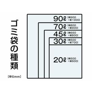 詰替用ゴミ袋薄手タイプ 半透明 70L 100...の詳細画像1