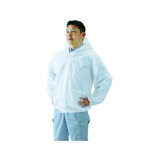 【お取り寄せ】TRUSCO エレブレイク(コロナ放電式帯電防止不織布)フード付ジャンパー M TEL...