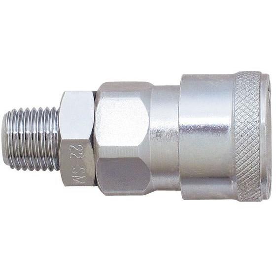 【お取り寄せ】新潟精機 カプラソケット バラ A-22MB 空圧工具 作業用品 工具