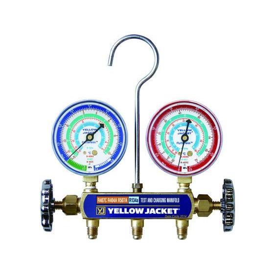 【お取り寄せ】イエロージャケット R407C等用マニホールドキット ケース付 Y409678C ツー...