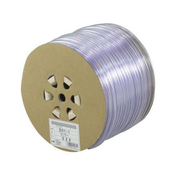 【お取り寄せ】サンヨー 透明ホース6×8 100mドラム巻 TM-68D100T チューブ ホース類...