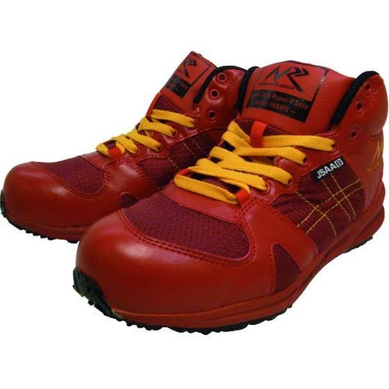 【お取り寄せ】日進 プロテクティブスニーカーミドルカット レッド 26.0cm 安全靴 作業靴 スニ...