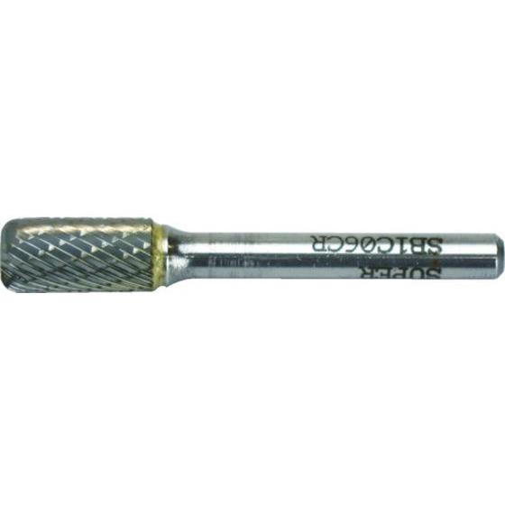 【お取り寄せ】スーパー スーパー超硬バー ロー付タイプ シャンク径6mm(円筒コーナーR刃型(ダブル...