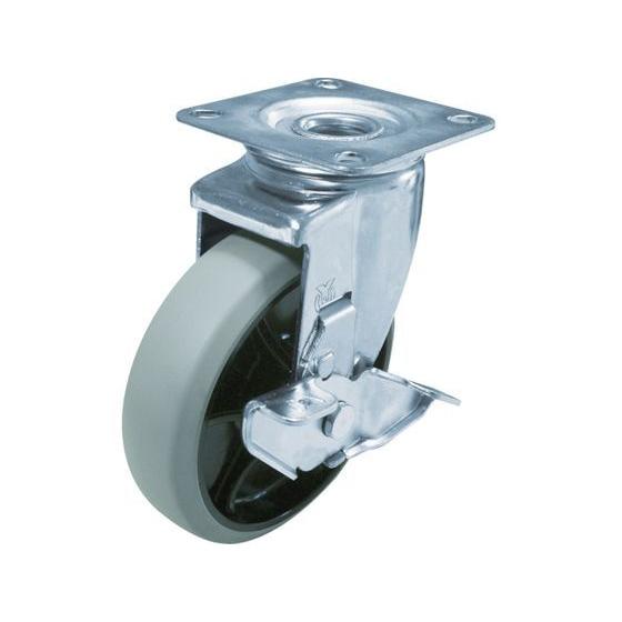 【お取り寄せ】ユーエイ 産業用キャスターS付自在車 150径ナイロンホイルウレタン車 GUJ2-15...