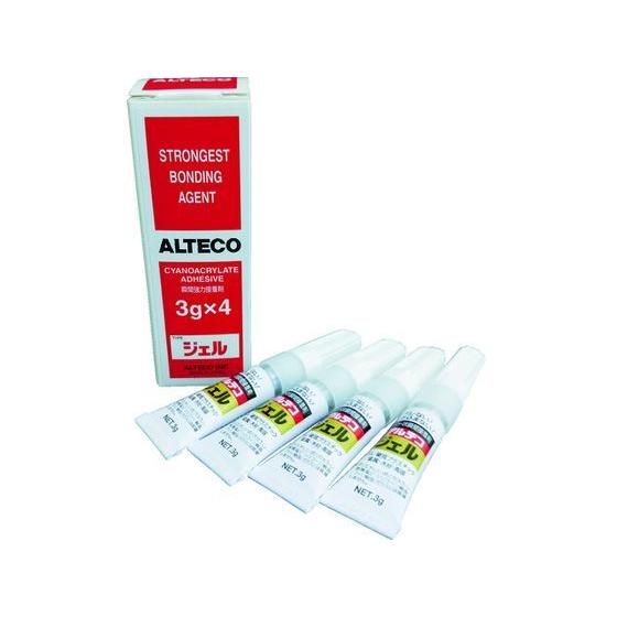 【お取り寄せ】業務用 瞬間接着剤 ジェル 3g×4本入り (ゼリー状) 接着剤 補修材 潤滑 接着 ...