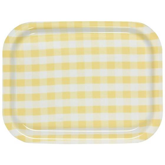 【お取り寄せ】橋本達之助工芸 Rトレー ミルキーチェック M イエロー(ノンスリップ加工) おしぼり...