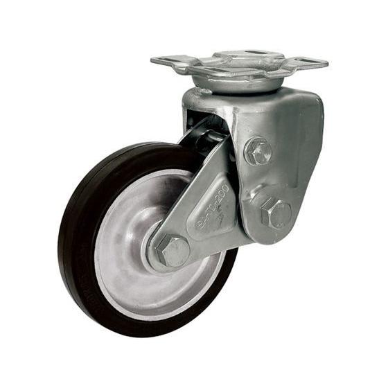 【お取り寄せ】シシク 緩衝キャスター 固定 200径 ゴム車輪 SAK-TO-200TRAW キャス...