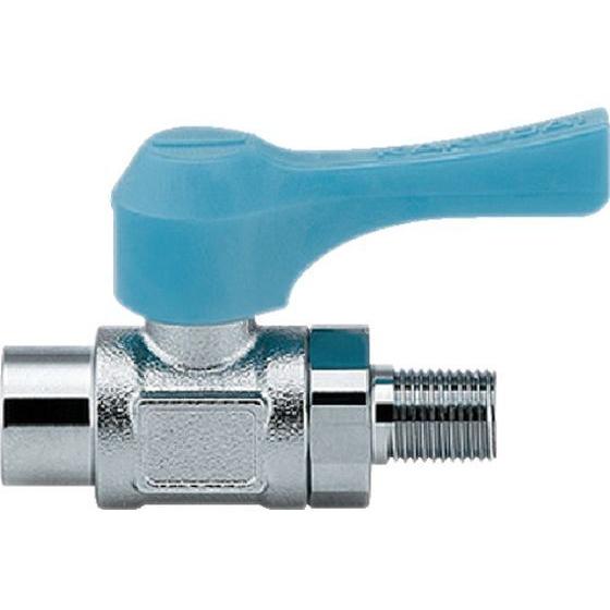 【お取り寄せ】カクダイ ミニチュアボールバルブ 呼び径(A)Rc3／8 全長59.6 ブルー 651...