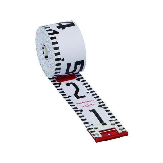 【お取り寄せ】KDS 記録証明写真用ロッド60巾10m R60-10 標尺 測量用品 工事用品 作業...