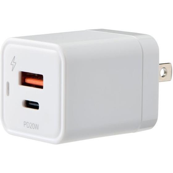 朝日電器 耐雷USB充電器 PD20W ホワイト CHR-SP20ACWH ＡＣ式充電器 バッテリー...
