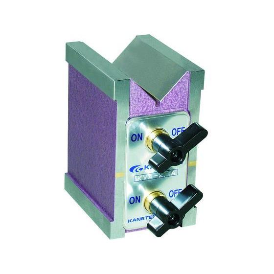 【お取り寄せ】カネテック 二面吸着V形ホルダ KVA-2F1A マグネット 測定 作業