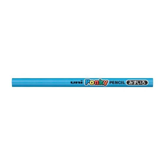 三菱鉛筆 ポンキーペンシル 単色 ミズイロ 6本 K800.8  色鉛筆 単色 教材用筆記具