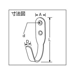 【お取り寄せ】光 Jフック ニッケルメッキ K...の詳細画像1