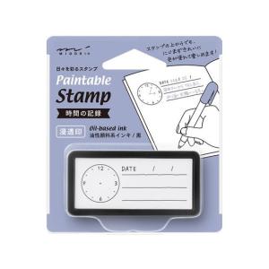 ミドリ(デザインフィル) スタンプ 浸透印 ハーフ 時間の記録柄｜jetprice