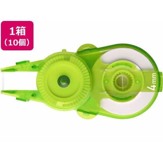 プラス ホワイパースライド交換テープ4mmライムG WH-114R-10P 49-560 詰替えカー...