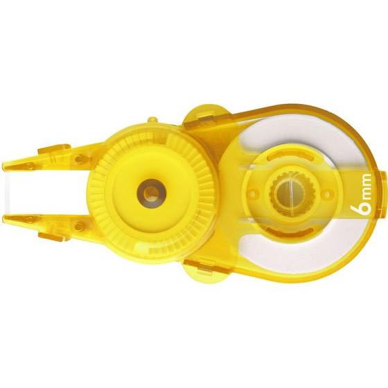 プラス ホワイパースライド交換テープ6mm イエローWH-116R-10P 49-563 詰替えカー...