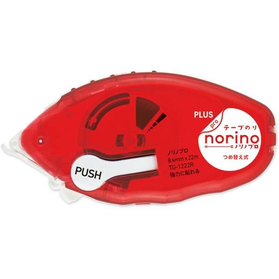 プラス テープのり ノリノプロ 強力に貼れる 本体 TG-1222 テープのり のり 接着剤 切る ...