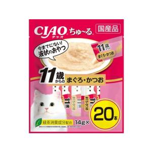 【お取り寄せ】いなばペットフード CIAO ちゅーる 11歳からのまぐろ・かつお 14g×20P おやつ 猫 ペット キャットフード