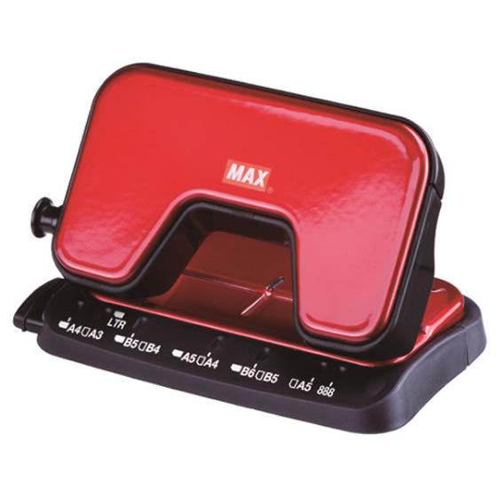 マックス 軽あけパンチ SCOOVA 15枚あけ レッド DP-15T／R 小型 中型 パンチ 文具...