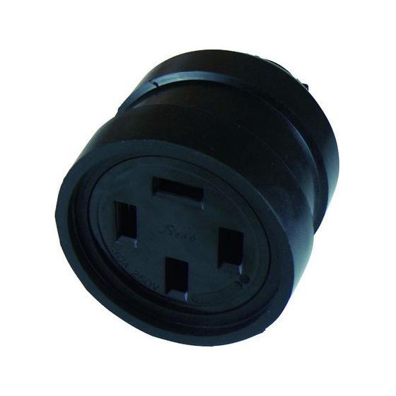 【お取り寄せ】アメリカン電機 平刃形 ゴムコネクタボディ 接地3P30A250V R344 コネクタ...