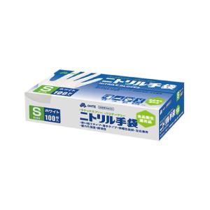 ニトリル手袋 100枚入 ホワイト S