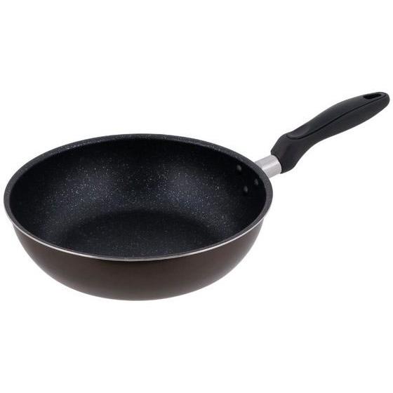 【お取り寄せ】LIV PLUS ベストコ 深型フライパン 28cm ガス火専用 ブラウン