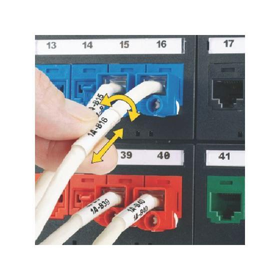 【お取り寄せ】パンドウイット 熱転写ハンディプリンタ用回転ラベル 白 印字部25.4mm×19.1m...