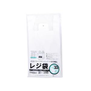 紺屋商事/規格レジ袋(乳白) 35号 100枚/00722135