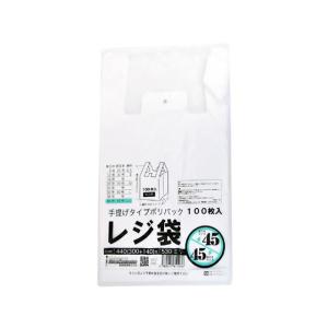 紺屋商事/規格レジ袋(乳白) 45号 100枚/00722145