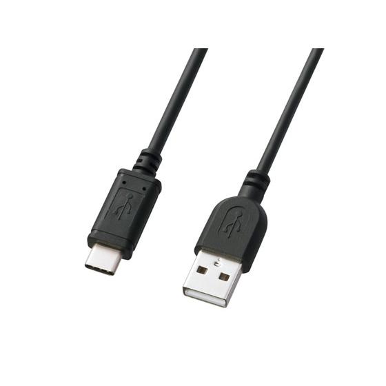 サンワサプライ USB2.0 TypeC-Aケーブル 2m ブラック KU-CA20K  ＵＳＢケー...