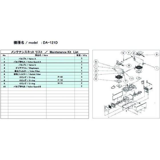 【お取り寄せ】ULVAC DA-121D用メンテナンスキット DA-121D MAINTENANCE...