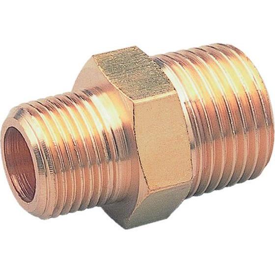 【お取り寄せ】ASOH 異径六角ニップル PT3／4×PT1(RoHS) NE-1068R 継手 ア...