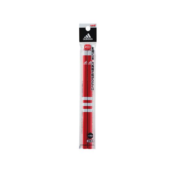 三菱鉛筆/アディダス赤鉛筆2本パック/K881AI2P  色鉛筆 単色 教材用筆記具