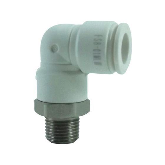 【お取り寄せ】チヨダ ファイブSUSメイルエルボ 白 8mm・R1／8 FS8-01MLW 汎用管継...