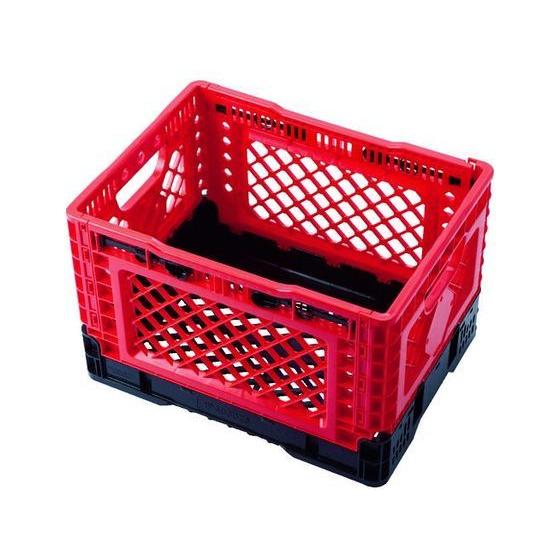 【お取り寄せ】TRUSCO 折りたたみメッシュコンテナ25L レッド TR-MPB25-R 折りたた...