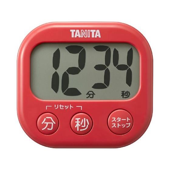 タニタ 抗菌でか見えタイマー レッド TD429RD キッチンスケール タイマー 調理器 キッチン家...