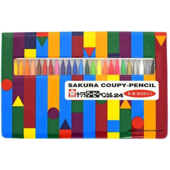 サクラ クーピーペンシル 24色セット(ソフトケース入) FY24R1 ２４色セット クーピーペンシ...