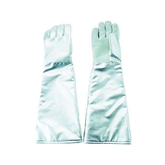 【お取り寄せ】TRUSCO 遮熱・耐熱手袋 ロング 手のひら牛床革補強付 防火 耐熱手袋 溶接手袋 ...