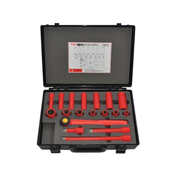 【お取り寄せ】TOP 絶縁ソケットレンチセット 差込角12.7mm ZSWS-418R ソケット ソ...
