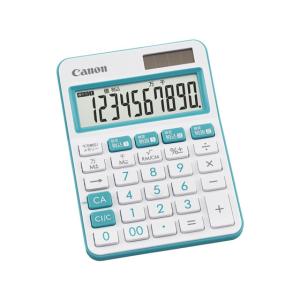 CANON カラフル電卓 ミニ卓上 ブルー LS-105WUC-BL 2306C004 可愛い 小型電卓 一般 実務電卓 文具