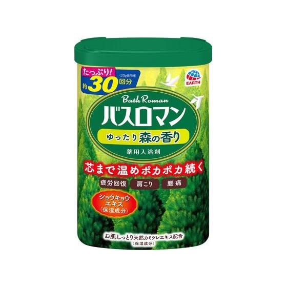 アース製薬 バスロマン ゆったり森の香り 600g  入浴剤 バス ボディケア お風呂 スキンケア