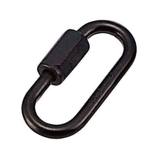 【お取り寄せ】水本 アルミリングキャッチ(アルマイト付) ブラック 線径5mm 長さ41mm 吊具 ...