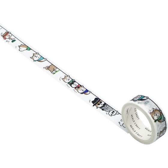 ワールドクラフト たてマス ひょっこり犬 15mm×7m TMMT15-011 デコレーション用マス...