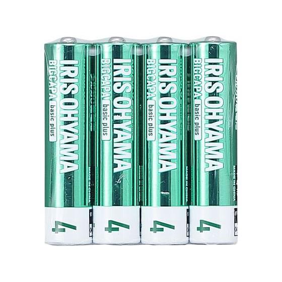 アイリスオーヤマ BIGCAPA basic plus アルカリ乾電池 単4形4本 アルカリ乾電池 ...