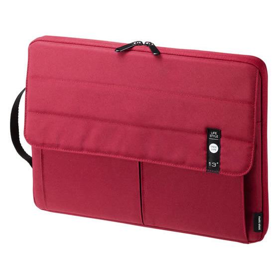 【お取り寄せ】サンワサプライ カジュアルPCインナーケース 13.3型ワイド レッド IN-CA13...